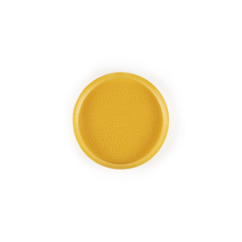 Turgla Fusion Glass dia.9.5" Round Turmeric Glass Plate