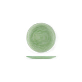 Turgla Fusion Glass dia.7.75" Round Green Glass Plate