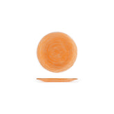 Turgla Fusion Glass dia.7.75" Round Orange Glass Plate