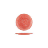 Turgla Fusion Glass dia.7.75" Round Red Glass Plate