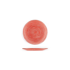 Turgla Fusion Glass dia.7.75" Round Red Glass Plate