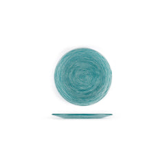 Turgla Fusion Glass dia.7.75" Round Blue Glass Plate
