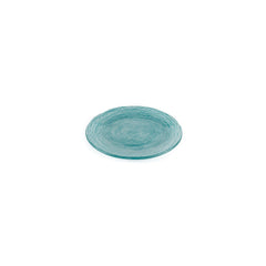 Turgla Fusion Glass dia.7.75" Round Blue Glass Plate