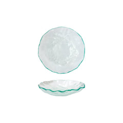 Turgla Fusion Glass dia.8" h:2" 16 oz. Round Clear Glass Bowl