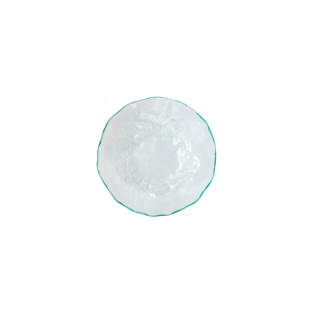 Turgla Fusion Glass dia.8" h:2" 16 oz. Round Clear Glass Bowl