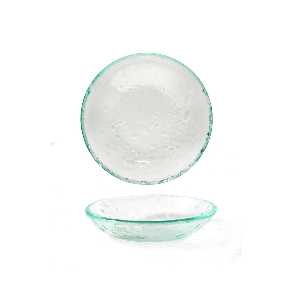 Turgla Fusion Glass dia.8.5" h:1.75" 20 oz. Round Clear Glass Bowl