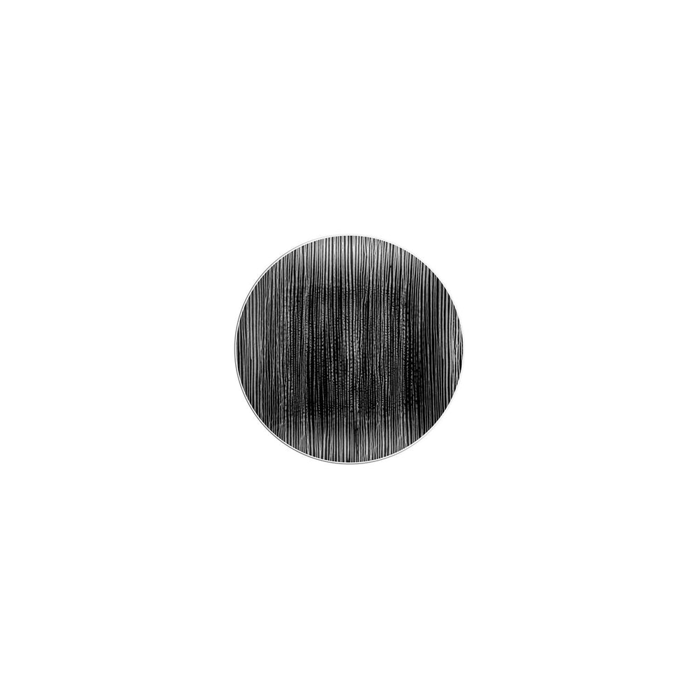 Turgla Fusion Glass dia.7.5" Round Black Glass Plate