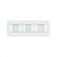 Turgla Fusion Glass 12.25" x 4" Rectangular Clear Glass Sectional Plate