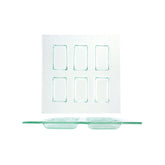 Turgla Fusion Glass 11.75" x 11.75" Square Clear Glass Sectional Plate
