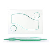 Turgla Fusion Glass 12.25" x 8.75" Rectangular Clear Glass Sectional Plate