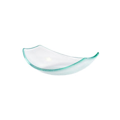 Turgla Fusion Glass 7" x 5.25" x h:2" 5 oz. Oval Clear Glass Bowl
