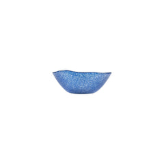 Turgla Fusion Glass dia.7.5" h:2.75" 20 oz. Round Blue Glass Bowl