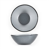 Turgla Fusion Glass dia.7.5" h:2.75" 20 oz. Round Charcoal Glass Bowl
