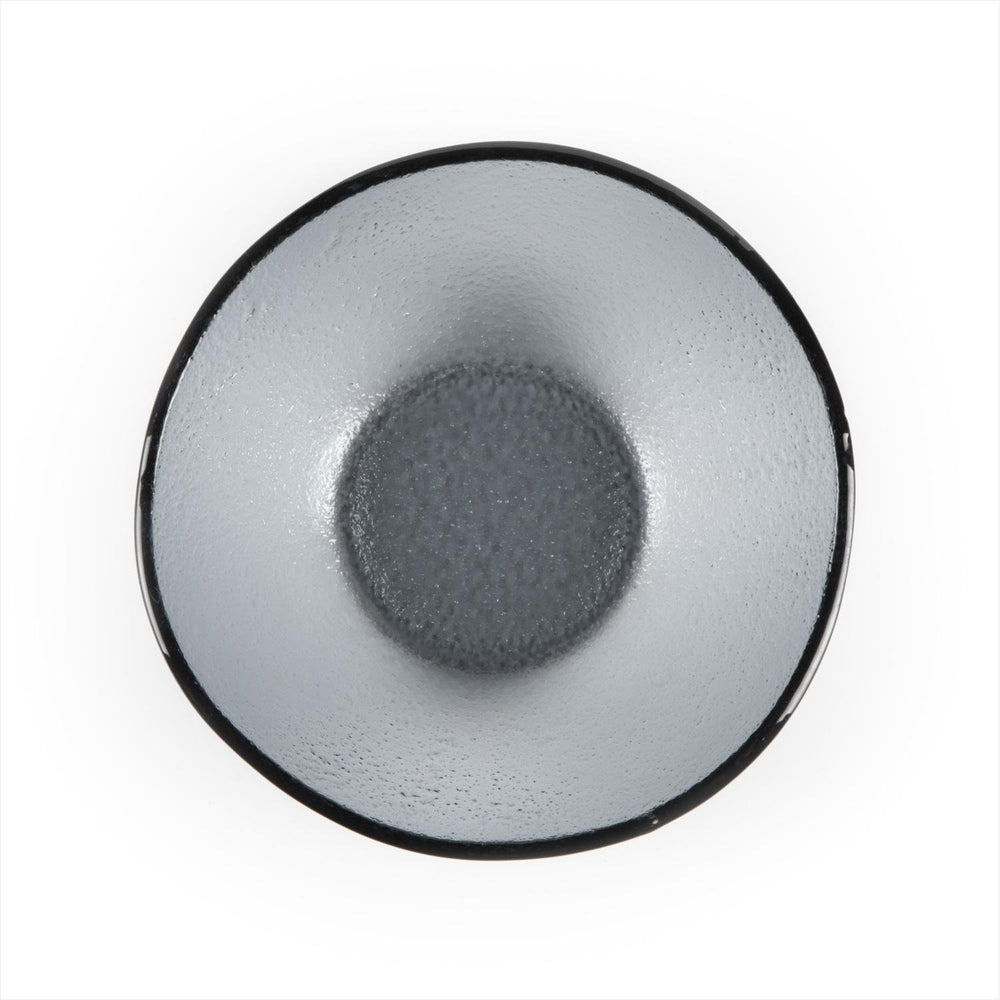 Turgla Fusion Glass dia.7.5" h:2.75" 20 oz. Round Charcoal Glass Bowl