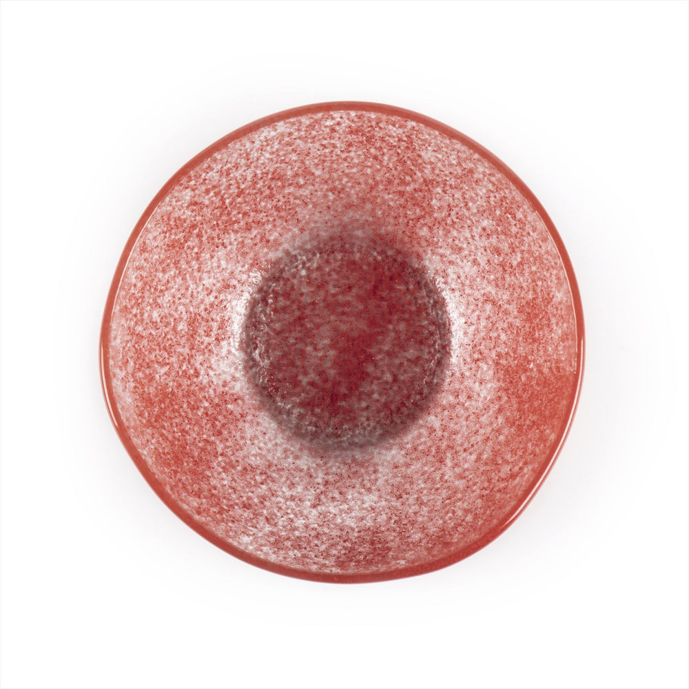 Turgla Fusion Glass dia.7.5" h:2.75" 20 oz. Round Red Glass Bowl