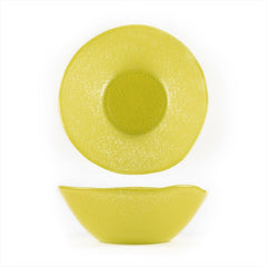 Turgla Fusion Glass dia.7.5" h:2.75" 20 oz. Round Yellow Glass Bowl