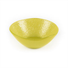Turgla Fusion Glass dia.7.5" h:2.75" 20 oz. Round Yellow Glass Bowl