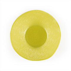 Turgla Fusion Glass dia.7.5" h:2.75" 20 oz. Round Yellow Glass Bowl