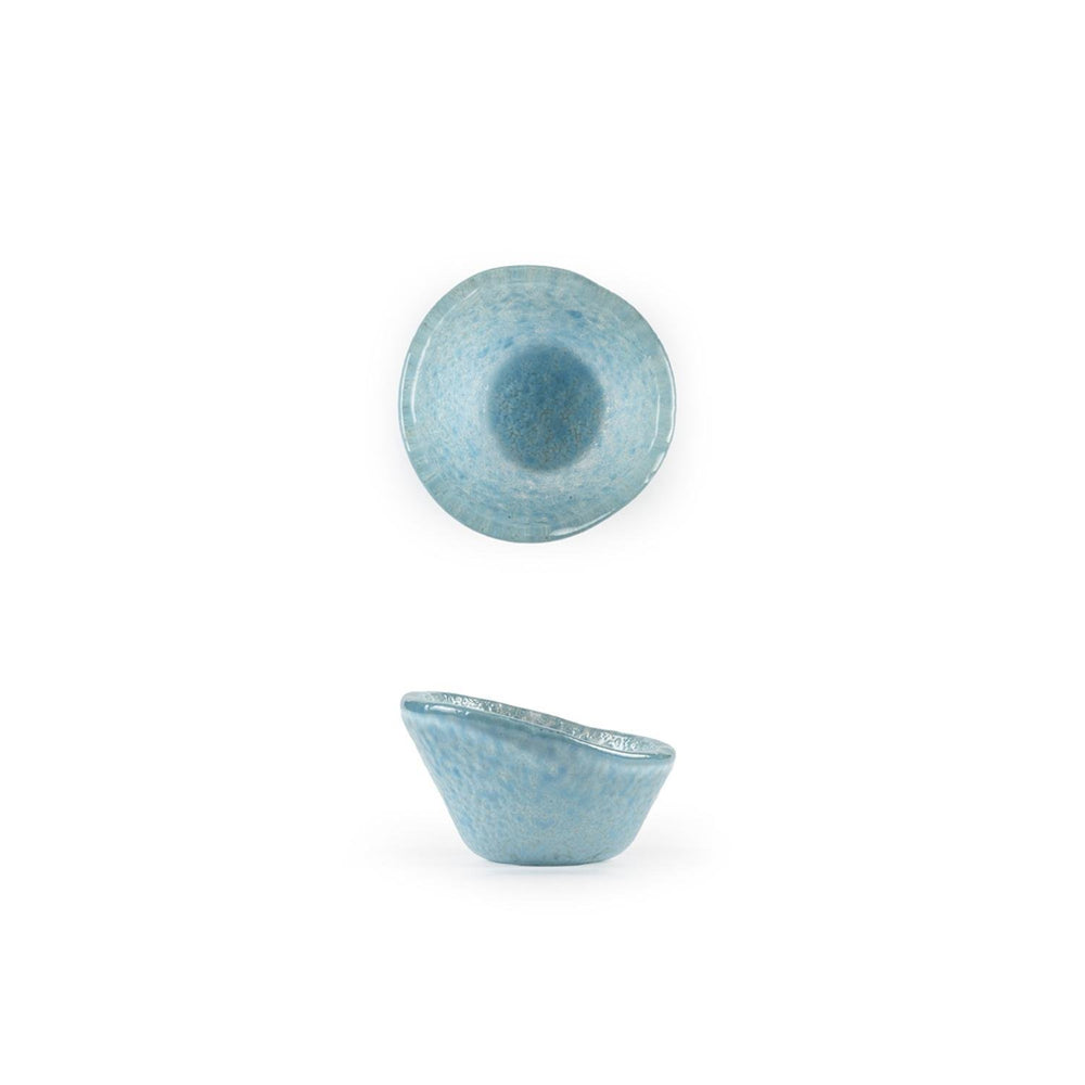 Turgla Fusion Glass dia.2.75" h:1.5" 2 oz. Round Blue Glass Ramekin
