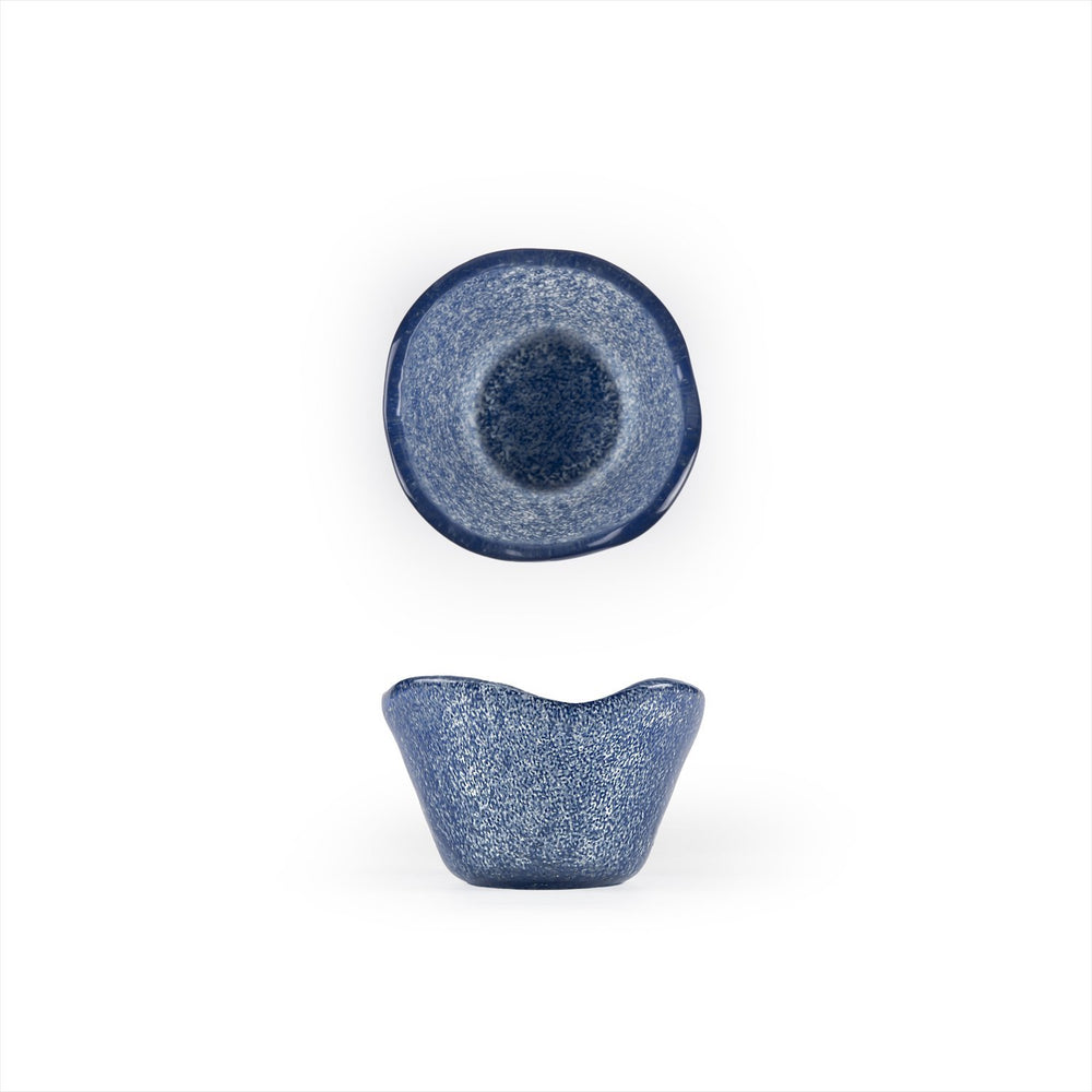Turgla Fusion Glass dia.3.25" h:2" 4 oz. Round Blue Glass Ramekin