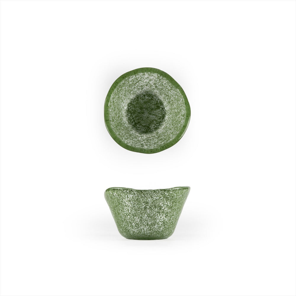 Turgla Fusion Glass dia.3.25" h:2" 4 oz. Round Green Glass Ramekin