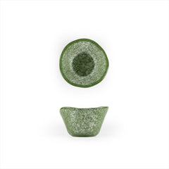 Turgla Fusion Glass dia.3.25" h:2" 4 oz. Round Green Glass Ramekin