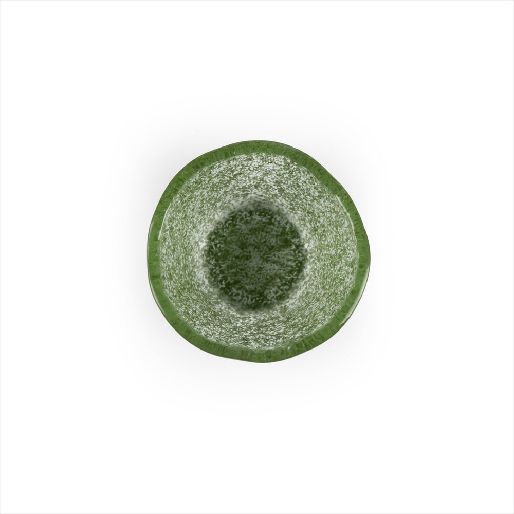 Turgla Fusion Glass dia.3.25" h:2" 4 oz. Round Green Glass Ramekin