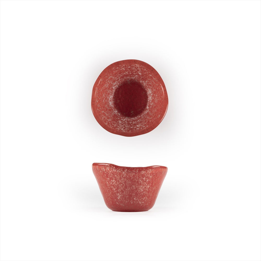 Turgla Fusion Glass dia.3.25" h:2" 4 oz. Round Red Glass Ramekin