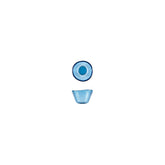 Turgla Fusion Glass dia.3.25" h:2" 4 oz. Round Transparent Blue Glass Ramekin