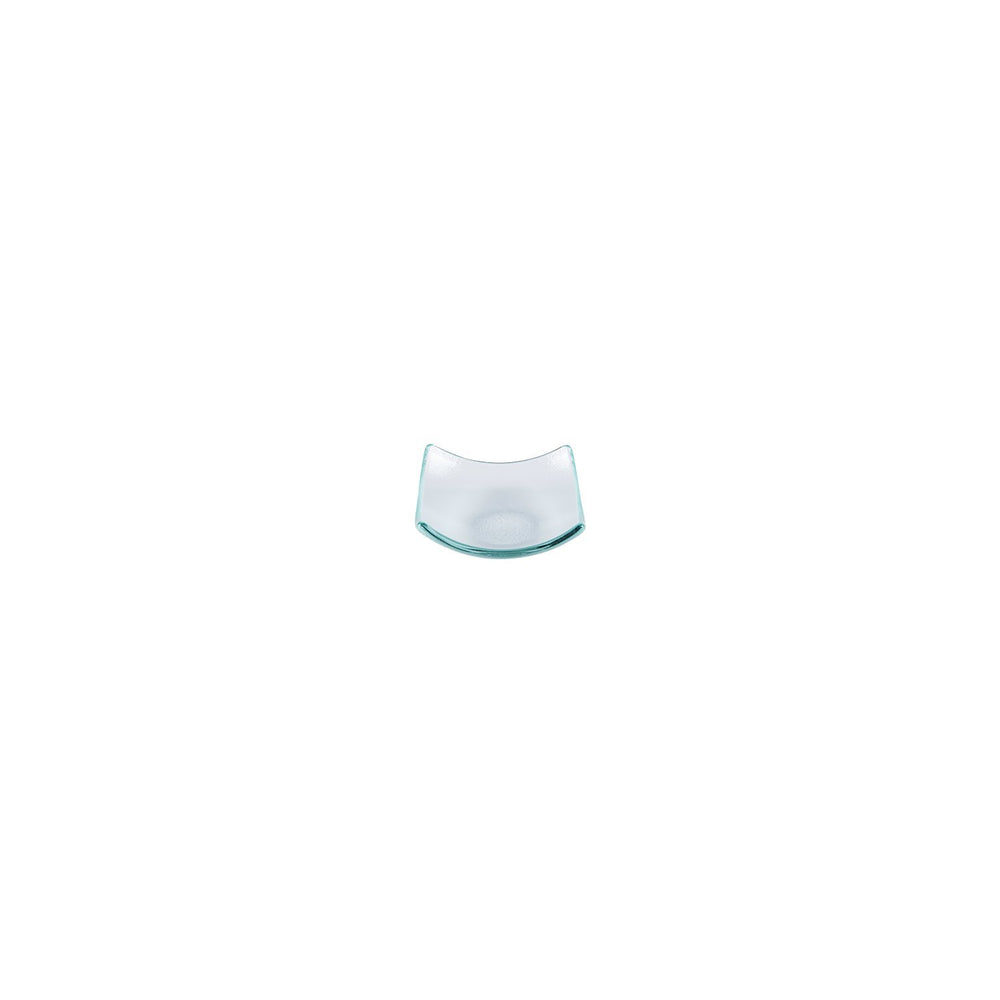 Turgla Fusion Glass 3.5" x 3.5" x h:1.25" 3 oz. Square Clear Glass Ramekin