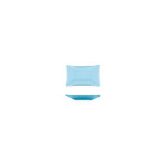 Turgla Fusion Glass 4.25" x 2.5" x h:0.5" 1 oz. Rectangular Blue Glass Ramekin