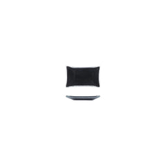 Turgla Fusion Glass 4.25" x 2.5" x h:0.5" 1 oz. Rectangular Black Glass Ramekin