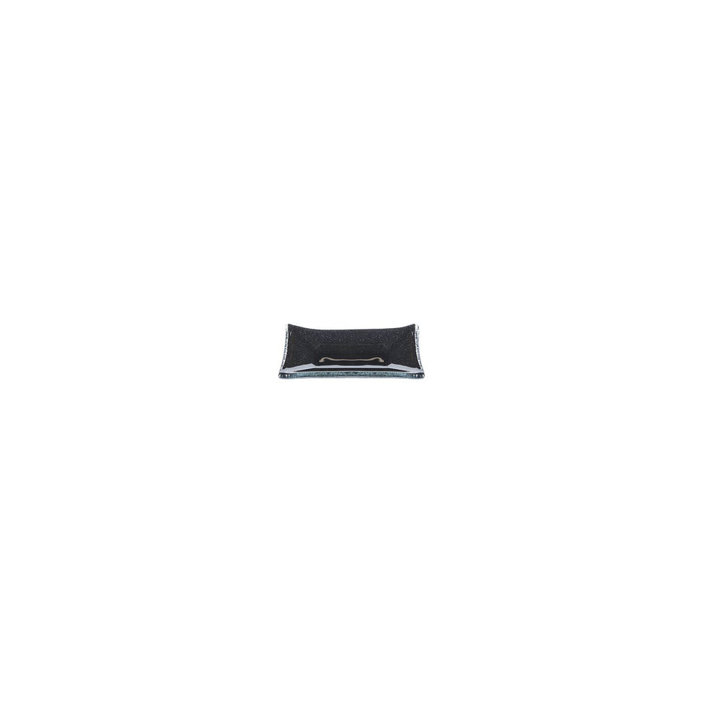 Turgla Fusion Glass 4.25" x 2.5" x h:0.5" 1 oz. Rectangular Black Glass Ramekin