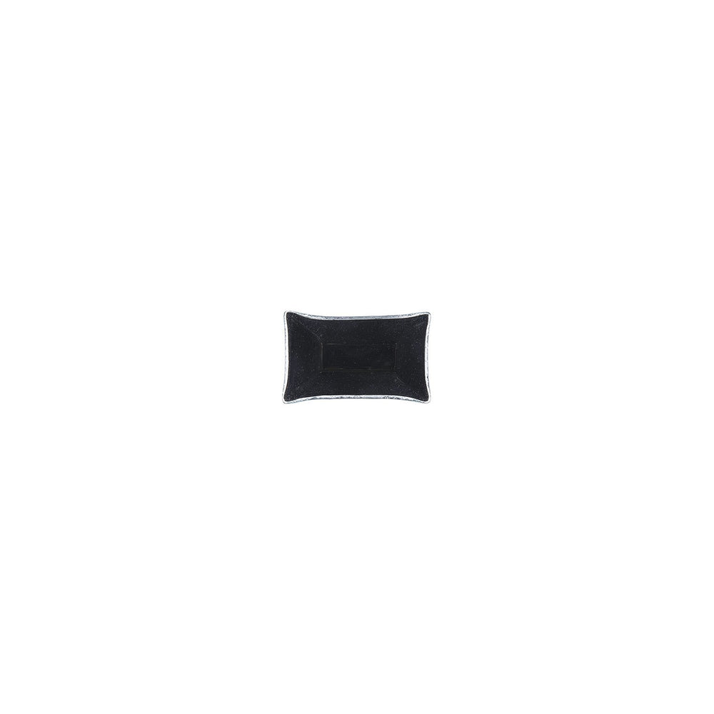Turgla Fusion Glass 4.25" x 2.5" x h:0.5" 1 oz. Rectangular Black Glass Ramekin