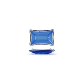 Turgla Fusion Glass 4.25" x 2.5" x h:0.5" 1 oz. Rectangular Blue Glass Ramekin