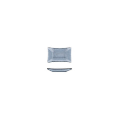 Turgla Fusion Glass 4.25" x 2.5" x h:0.5" 1 oz. Rectangular Charcoal Glass Ramekin