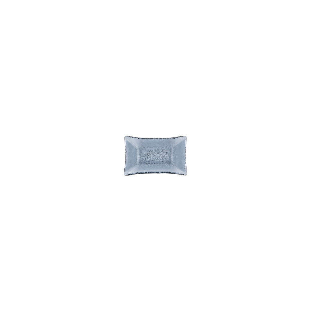 Turgla Fusion Glass 4.25" x 2.5" x h:0.5" 1 oz. Rectangular Charcoal Glass Ramekin