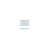 Turgla Fusion Glass 4.25" x 2.5" x h:0.5" 1 oz. Rectangular Clear Glass Ramekin