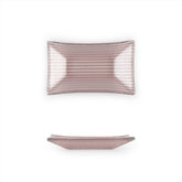 Turgla Fusion Glass 4.25" x 2.5" x h:0.5" 1 oz. Rectangular Pink Purple Glass Ramekin