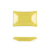 Turgla Fusion Glass 4.25" x 2.5" x h:0.5" 1 oz. Rectangular Yellow Glass Ramekin