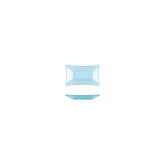Turgla Fusion Glass 4.25" x 2.5" x h:0.5" 1 oz. Rectangular Blue Glass Ramekin