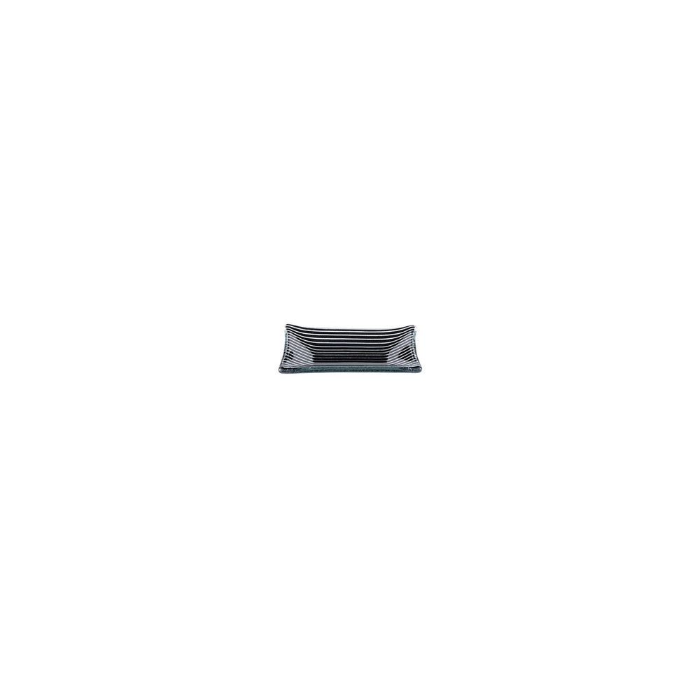 Turgla Fusion Glass 4.25" x 2.5" x h:0.5" 1 oz. Rectangular Black Glass Ramekin