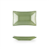 Turgla Fusion Glass 4.25" x 2.5" x h:0.5" 1 oz. Rectangular Green Glass Ramekin