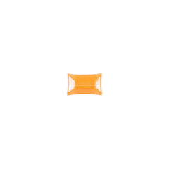 Turgla Fusion Glass 4.25" x 2.5" x h:0.5" 1 oz. Rectangular Orange Glass Ramekin