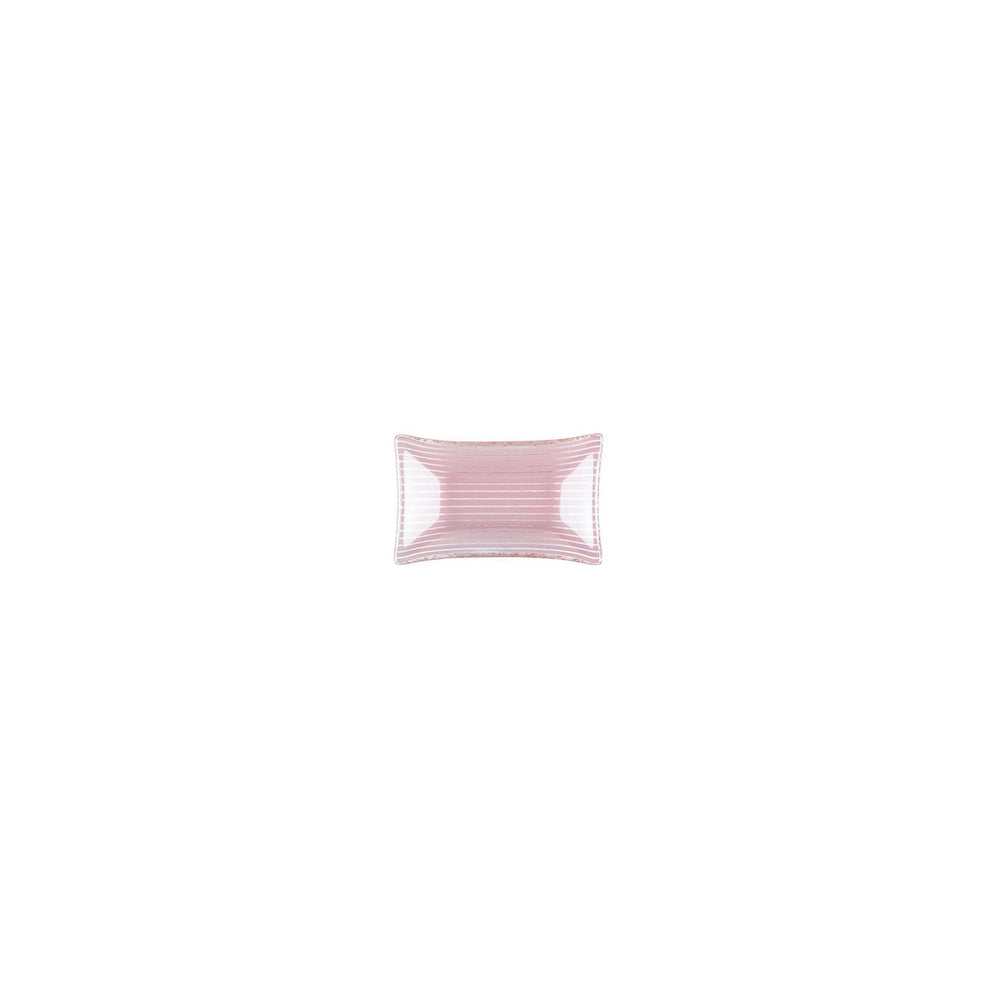 Turgla Fusion Glass 4.25" x 2.5" x h:0.5" 1 oz. Rectangular Pink Purple Glass Ramekin