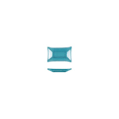 Turgla Fusion Glass 4.25" x 2.5" x h:0.5" 1 oz. Rectangular Blue Glass Ramekin