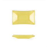 Turgla Fusion Glass 4.25" x 2.5" x h:0.5" 1 oz. Rectangular Yellow Glass Ramekin