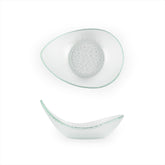Turgla Fusion Glass 7.5" x 5.75" x h:3.25" 10 oz. Oval Clear Glass Bowl
