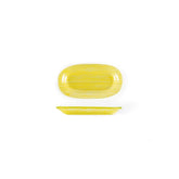 Turgla Fusion Glass 7.75" x 4.25" x h:0.5" Oval Yellow Glass Platter