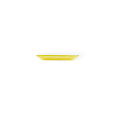 Turgla Fusion Glass 7.75" x 4.25" x h:0.5" Oval Yellow Glass Platter